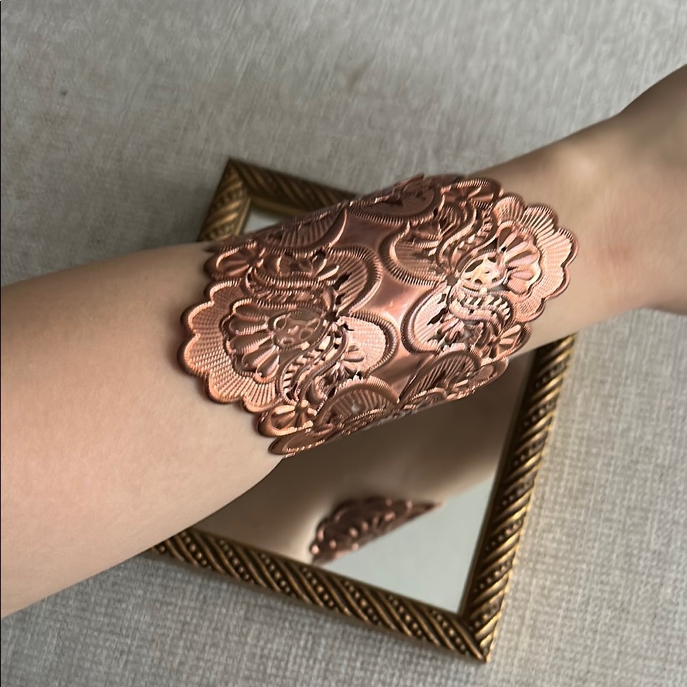 Elegant Copper Cuff / Boho Arm Cuff Bracelet